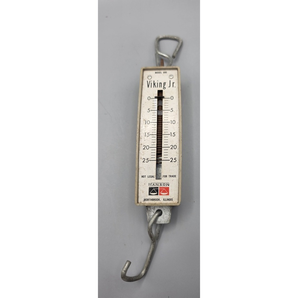 Vintage Hanson Viking Jr Model 890 Hanging Spring Scale 25 LB Northbrook IL - Picture 3 of 5